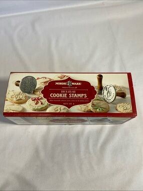 Nordic Ware Holiday Cookie Stamps Set of 3 Christmas Cookies